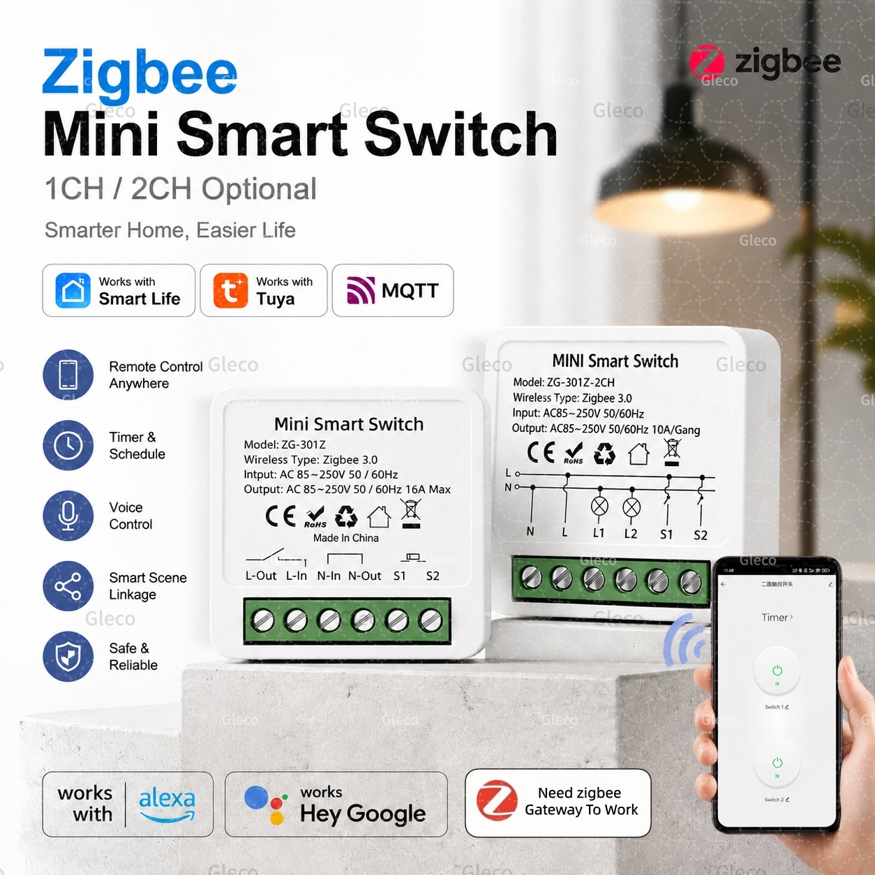 Smart Home Zigbee Gateway - Inteligentny przełącznik Zigbee Tuya Smart Life