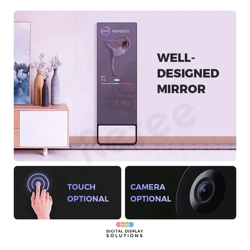 Duży interaktywny trener fitne – Smart Home Gym Mirror recenzja i cena