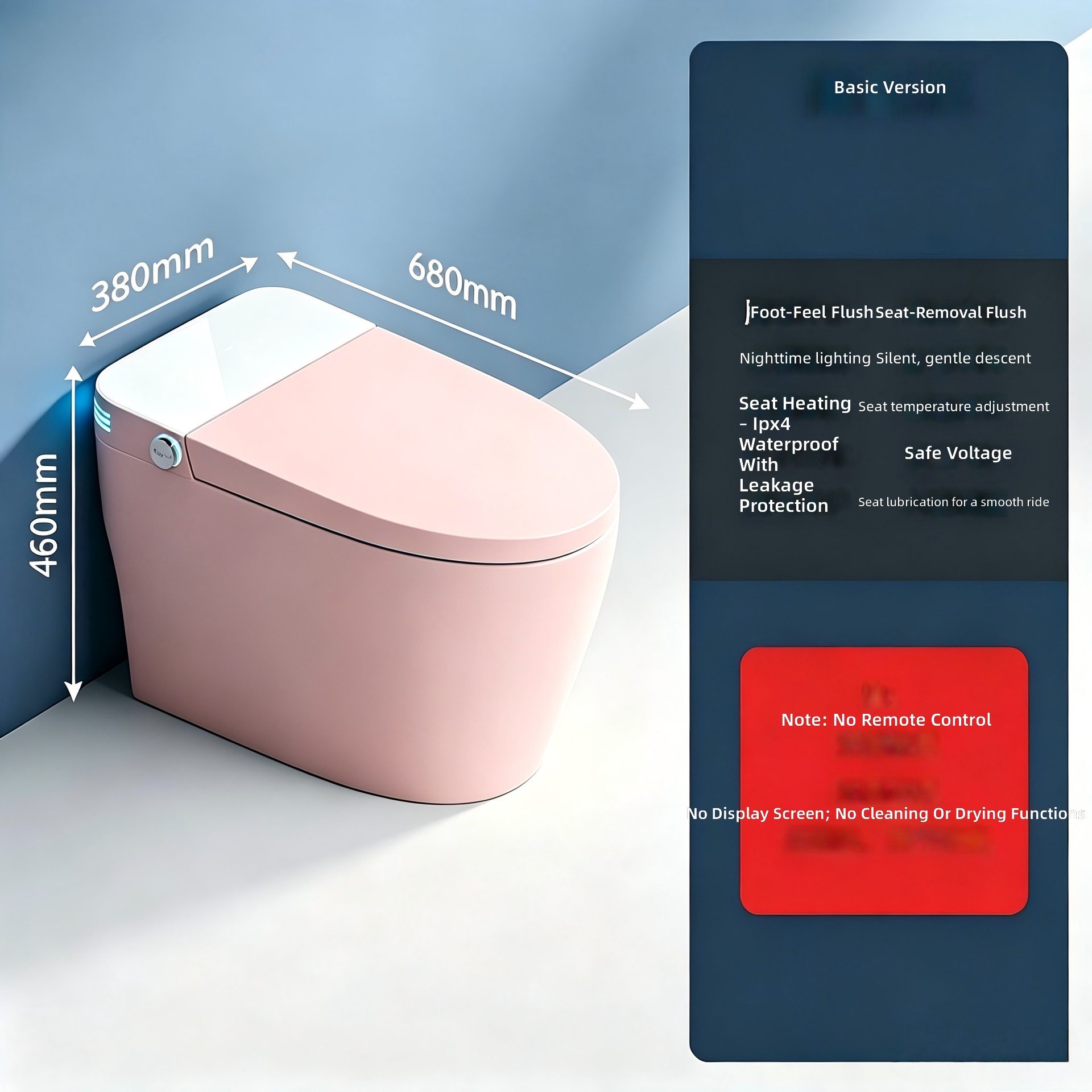 Inteligentna toaleta, różowa,  – Smart Home Uses recenzja i cena